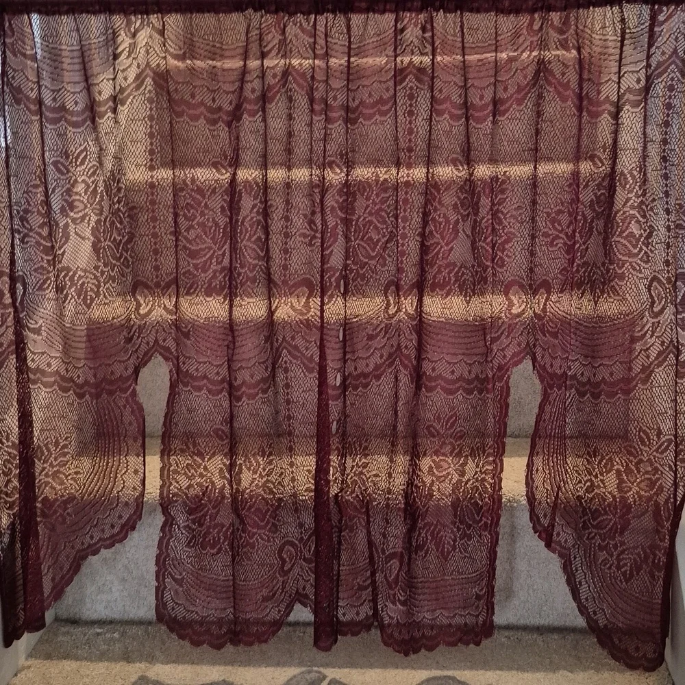 Semi Sheer Fan Swag Curtain 58